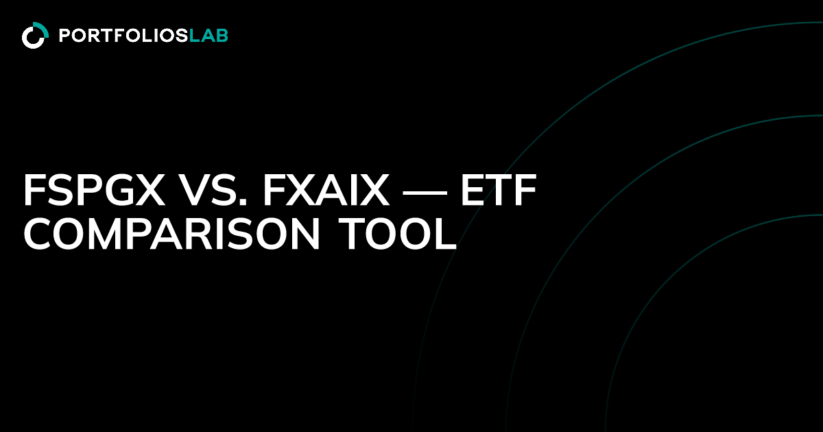 FSPGX vs. FXAIX — ETF comparison tool PortfoliosLab